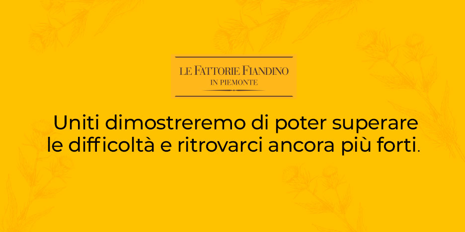 Uniti dimostreremo di poter superare le difficoltà e ritrovarci ancora più forti